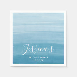 Ombre Gradient Dip Dye Ocean Blue Möhippa Pappersservett