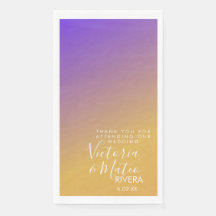 Ombre Gradient Lila Gul Solnedgång Bröllop