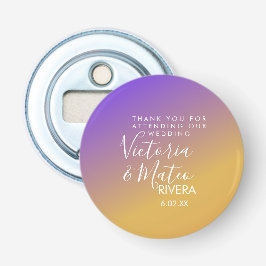 Ombre Gradient Lila Gult Sunset Bröllop Flasköppnare