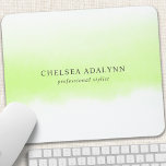 Ombre Grönt Watercolor Minimalist Business Musmatta<br><div class="desc">Ombre Grönt Watercolor Minimalist Business Mouse Pad. Perfekt för ett feminininskt företag leta efter hårstilister,  makeup artist,  cosmetolog m.fl.</div>