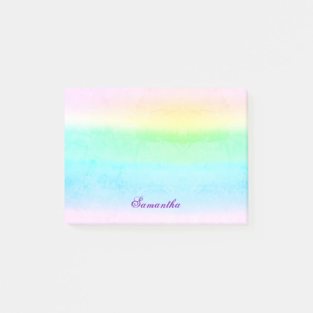 Ombre Grunge Pastel Grönt Post-it Notes (Framsida)