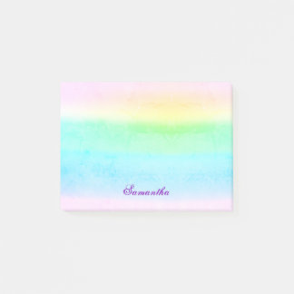 Ombre Grunge Pastel Grönt Post-it Notes Block