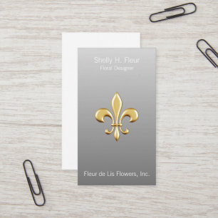 Ombre Guld- Fleur De Lis Visitkort