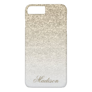 Ombre Guld Glitter iPhone 7+ Fodral