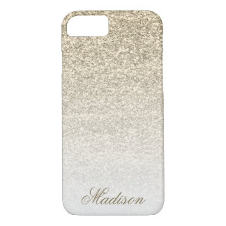 Ombre Guld Glitter iPhone 7 Fodral