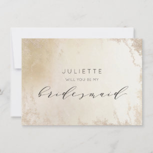 Ombre Gult Guld Frosted Bridesmaid Frieri kort