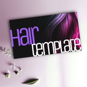 Ombre Hair Modern Stil Ljusa färger Hairdresser Visitkort