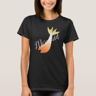 Ombre Havfrueberättelse Orange Gul T Shirt
