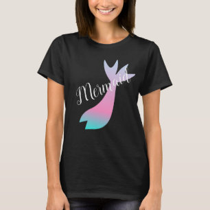 Ombre Havfrueberättelse Regnbåge Rosa Turkos T Shirt