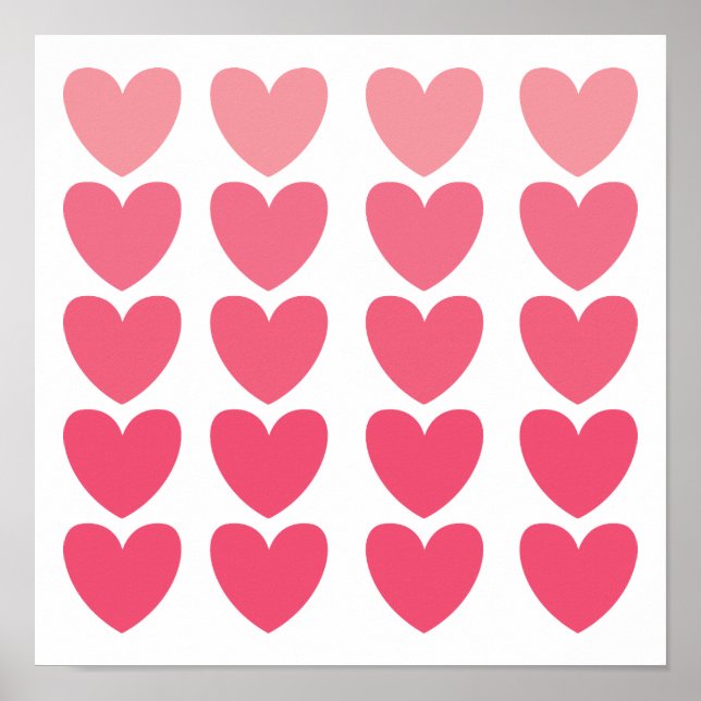 Ombre Hearts Poster (Framsidan)