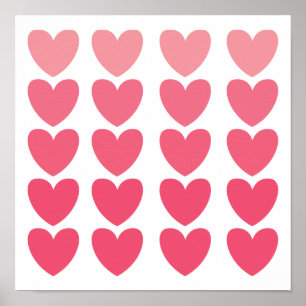 Ombre hjärtor poster