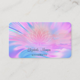 Ombre Holografisk Penseldrag Lotus Visitkort