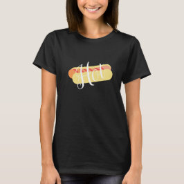 Ombre Hot Dog med ränder T Shirt