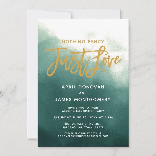 Ombre ingenting kärlek för finare borstar precis inbjudningar (Framsida)