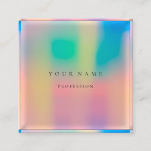 Ombre inramade enkelt yrkesmässigt Holographic Fyrkantigt Visitkort