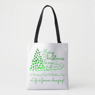 Ombré Julgran, Festive Tote Bag Tygkasse