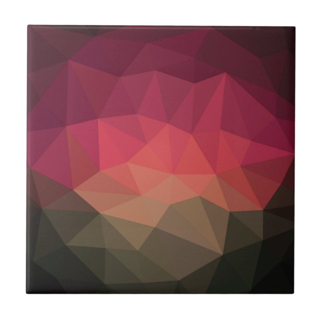 Ombre kristalleffekt geometrisk modern design kakelplatta (Framsidan)