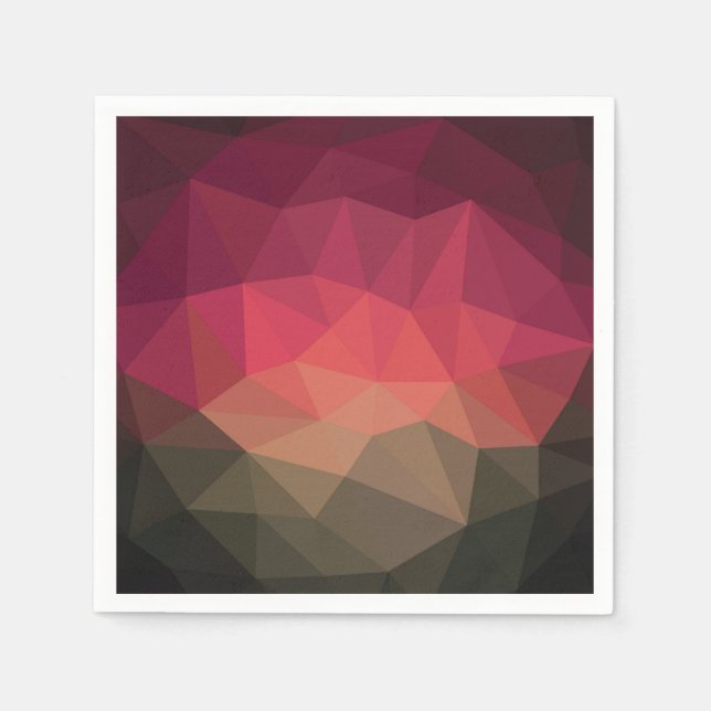 Ombre-kristalleffektens geometriska moderna design pappersservett (Framsidan)