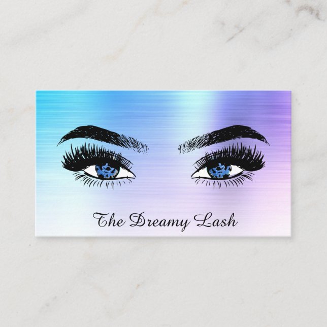 *~* OMBRE Lash QR Brows Extensions glitter  Visitkort (Framsida)