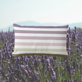 Ombre Lavender Fält Rand Lila & Oliv grönt Lumbarkudde