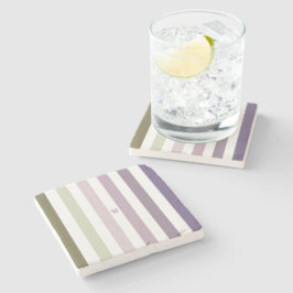 Ombre Lavender Fält Strip & Personlig Monogram Stenunderlägg