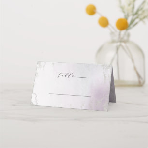 Ombre Lavender Lila Silver Bröllop Bordsnummer Placeringskort