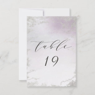 Ombre Lavender Lila Silver Bröllop Bordsnumren Inbjudningar