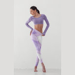 Ombre Lila Curve | Yoga Leggings<br><div class="desc">Upplev harmonin mellan lila och vitt vågar när de på ett skickligt sätt flyter samman på dessa yoga leggingor,  vilket förkroppsligar naturens lugnande väsen.</div>