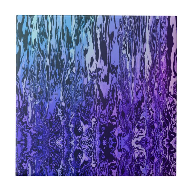 Ombre Lila Fluid Acrylic Art Kakelplatta (Framsidan)