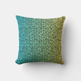 Ombre & Linjer Teal Kudde