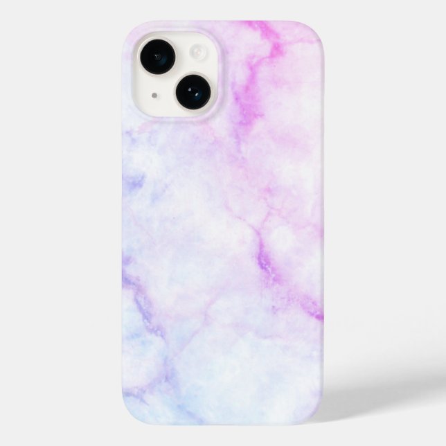 Ombre Marble Rosa Lila Blue Gradient Phone Case (Baksida)