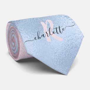 Ombre Monogram Shimmery Ro Guld och Baby blue Slips