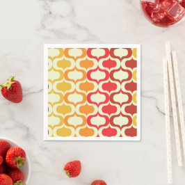 Ombre Ogee-mönster i orange, mandarin och röd Pappersservett