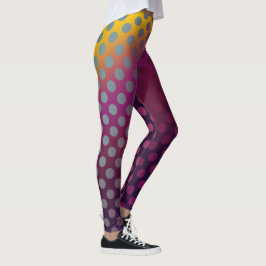 Ombre Passion Fruit Polka dots Guld Raspberry Leggings