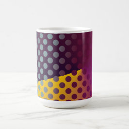 Ombre Passion Fruit Polka dots Maroon Gult Teal Kaffemugg