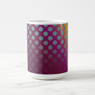 Ombre Passion Fruit Polka dots Maroon Gult Teal Kaffemugg
