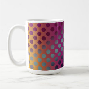 Ombre Passion Fruit Polka dots Maroon Gult Teal Kaffemugg