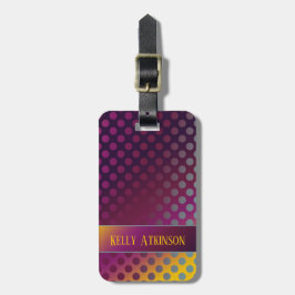 Ombre Passion Fruit Polka dots Personlig Bagagebricka