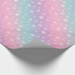 Ombre Pastel Gradient Snowflake-Helgdagar Presentpapper