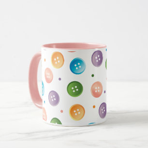 Ombre Pastel-knappar och punkter Mugg