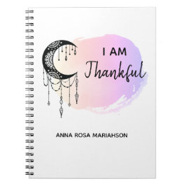 *~* Ombre Pastel Måne Boho Gratitude Journal Anteckningsbok