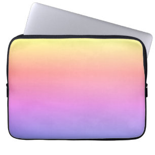 Ombré Pastel Rainbow Gult Rosa Lila 4Jessica Laptop Fodral