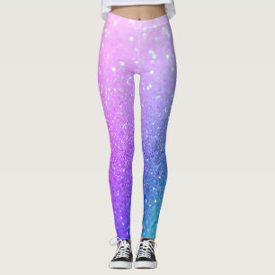 Ombre Pastel Sparkling Glitter Leggings