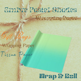 Ombre Pastellnyanser Inpackningspapper Presentpapper