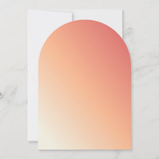 Ombre Peach och vit gradient inbjudan