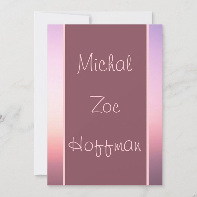 Ombre Plum-inbjudan Inbjudningar (Baksida)