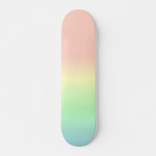 Ombre Rainbow Abstrakt Pastel Mönster Skateboard