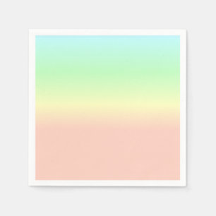 Ombre Rainbow Abstrakt Pastel Rosa Mönster Pappersservett