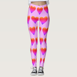 Ombré Rainbow Hearts Valentine Day 4Sophie Leggings
