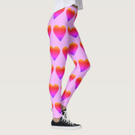 Ombré Rainbow Hearts Valentine Day 4Sophie Leggings